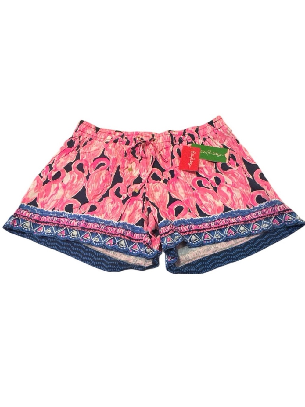 Lilly Pulitzer Katia Short  High Tide Via Amor Flamingo Shorts Size Medium NWT